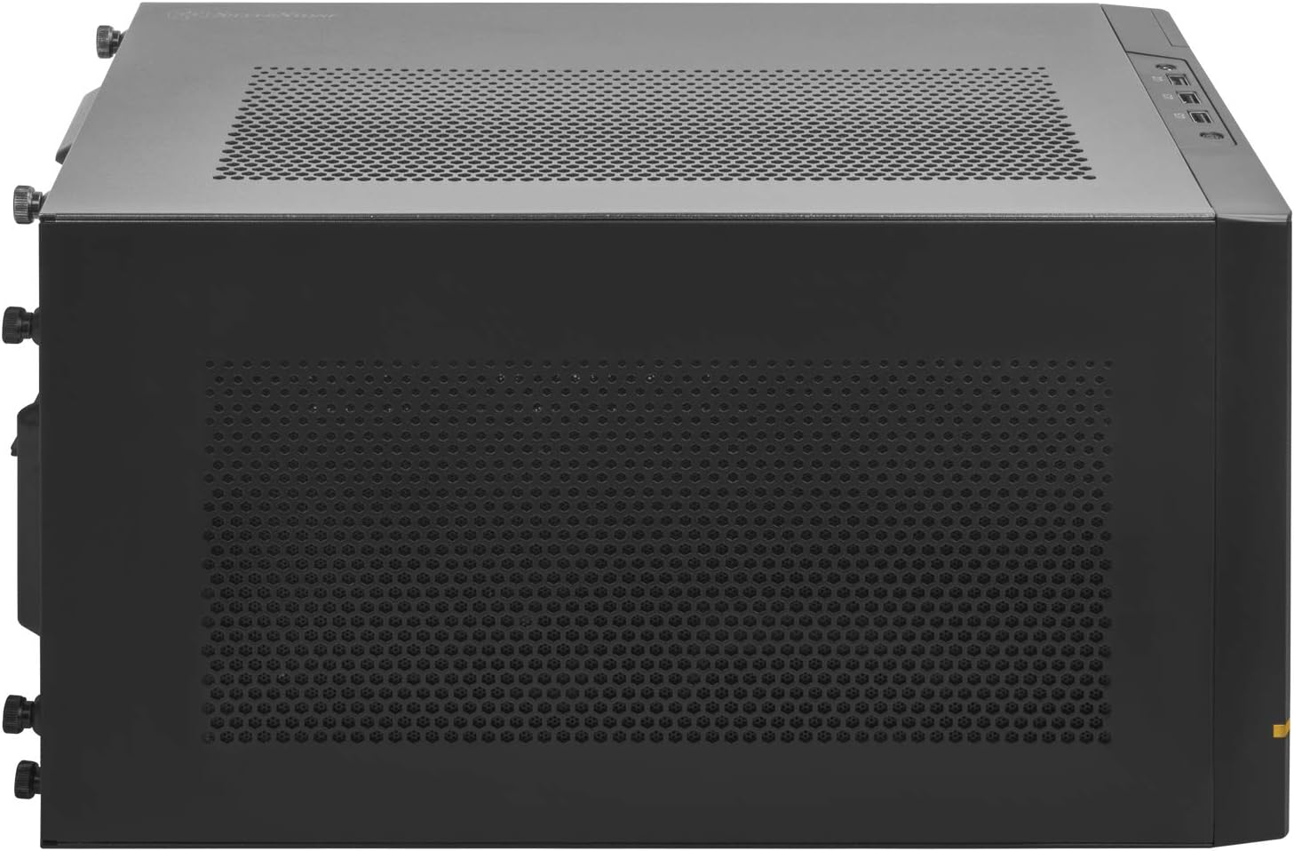 Silverstone Technology SUGO 14, SG14, Black, Mini-ITX Cube Chassis, Supports 3 Slot Full Length GPUs/ATX PSU / 240mm AIO, 4 Removable Panels