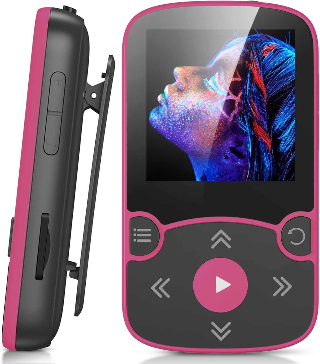 AGPTEK 64GB MP3 Player with Clip, A65 Bluetooth 5.3 Music Player for Sports | with FM Radio, Voice Recorder for Running, Supports up to 128GB TF Card, Orange