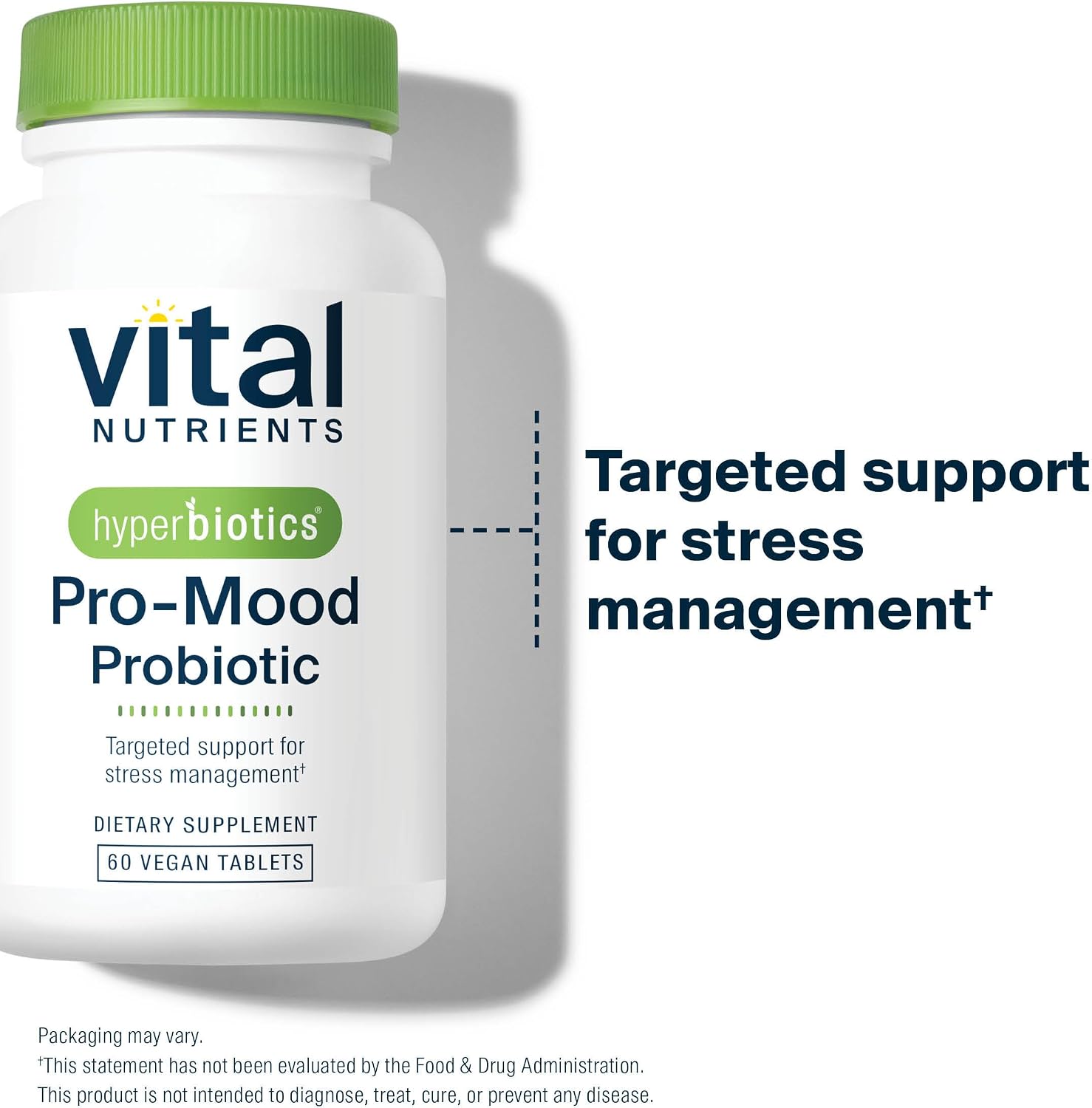 Vital Nutrients Pro-Mood Probiotic, 60 Vegan Tablets