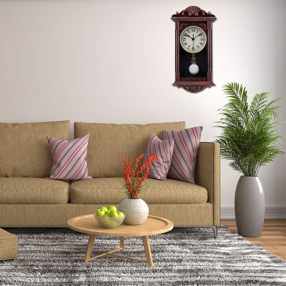 jomparis Pendulum Wall Clock Gifts for Dad, Dad Gifts for Christmas Retro Quartz Decorative Battery Operated Wall Clock for Living Room, Office