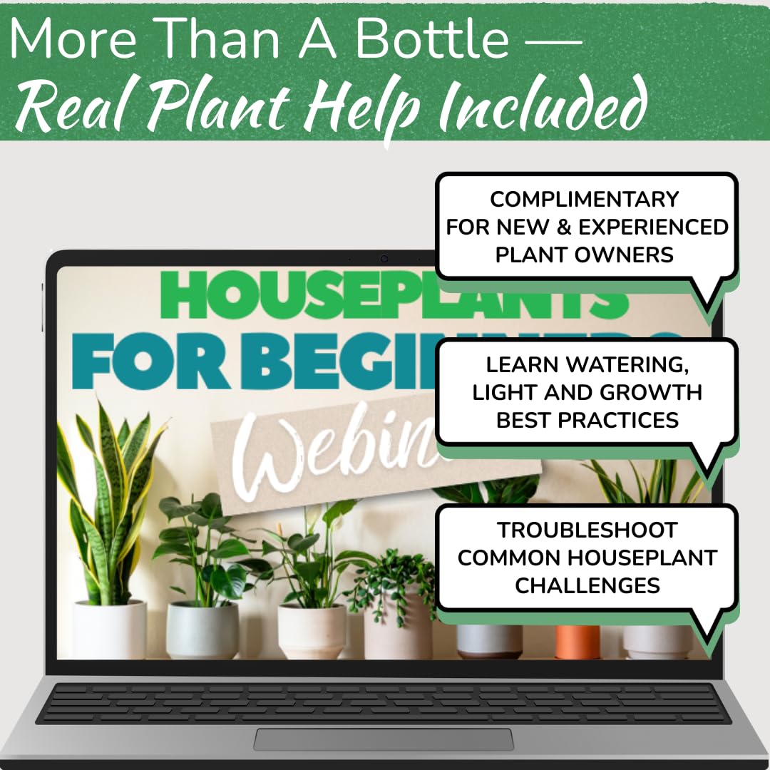 Indoor Plant Food by Houseplant Resource Center - Organic Liquid Fertilizer for Pothos, Peace Lily, Monstera, Cactus and More - 8 oz