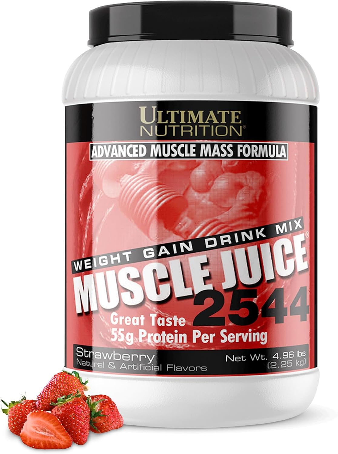 Ultimate Nutrition Muscle Juice 2544 Mass Gainer, Vanilla, 4.96 lb | 55g Protein Blend, 162g Carbs, 17g Fat, 1020 Calories, High Calorie Weight Gainer For Muscle Growth And Recovery