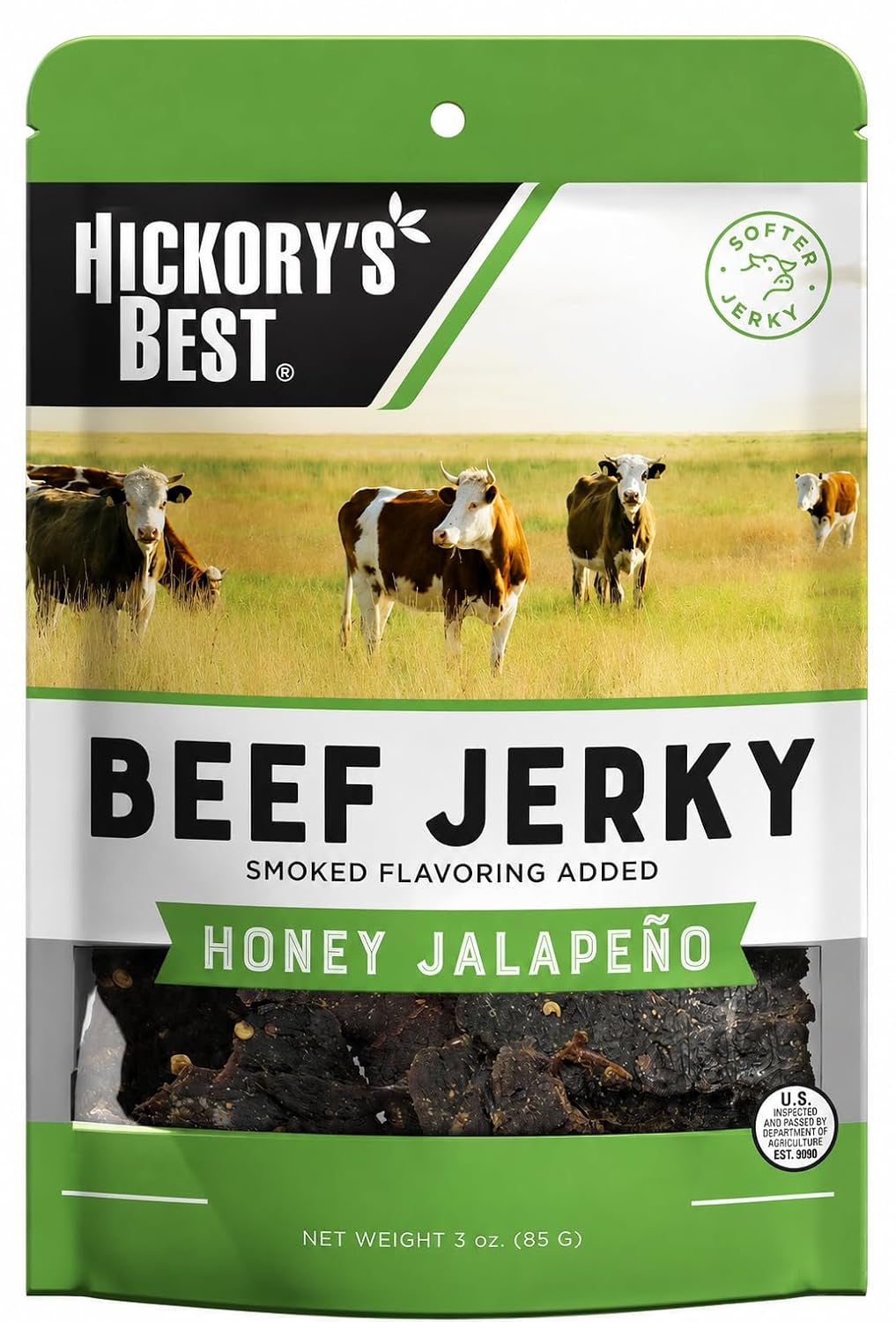 Enjoy Peppered Beef Jerky 8 oz (Pack of 1) | High Protein | No Nitrites
