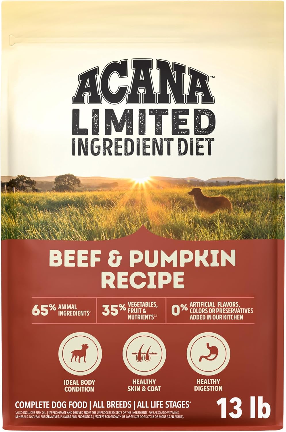 ACANA Singles Limited Ingredient Dry Dog Food Beef & Pumpkin 4.5lb Bag