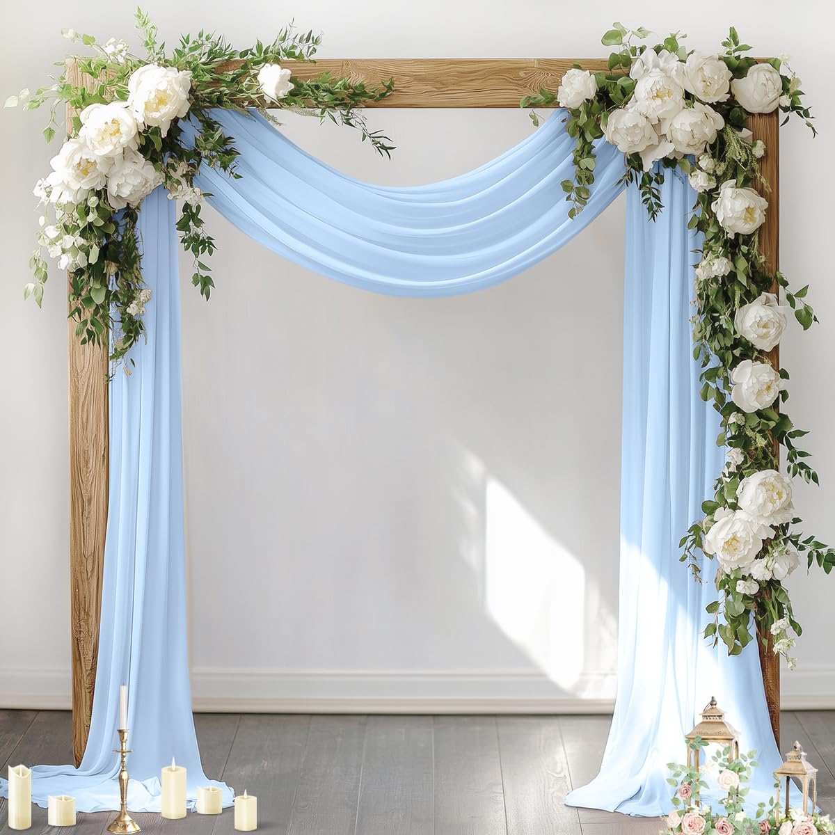 Wedding Arch Draping Fabric Sheer Chiffon Curtain Drape Wedding Party Decor