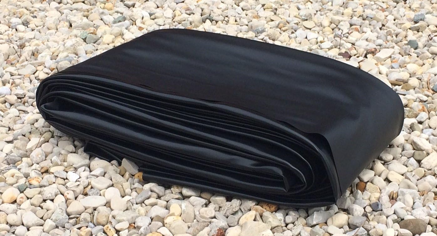 USA Pond Products' - 24x25 Black Pond Liner-24'W x 25'L (7.31m x 7.62m) in 20-mil Black PVC (0.50mm)-Fish/Plant Friendly for Koi Ponds