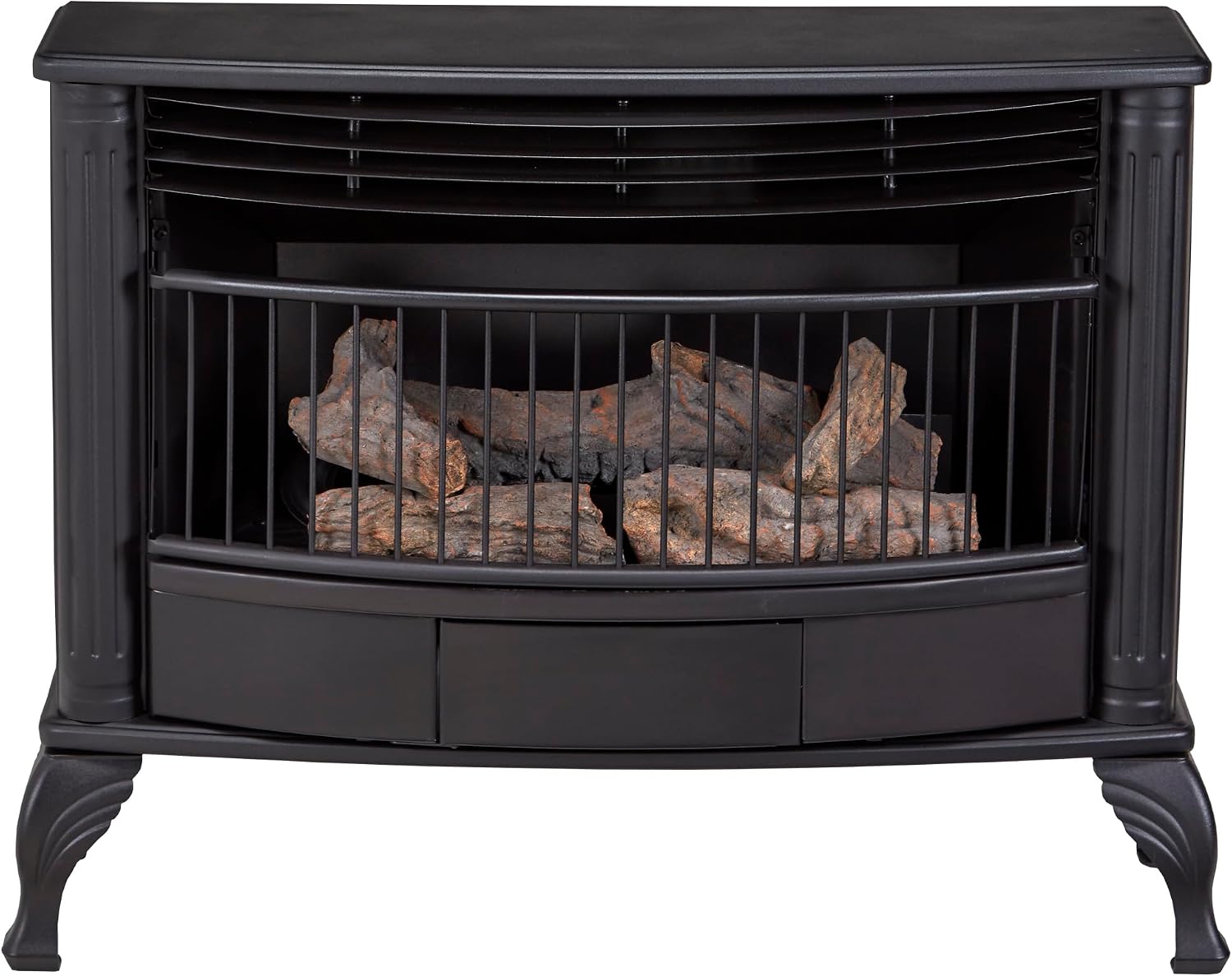 ProCom Ventless Dual Fuel Gas Stove - 25,000 BTU, Remote Control, Black Finish - Model# QNSD250RT