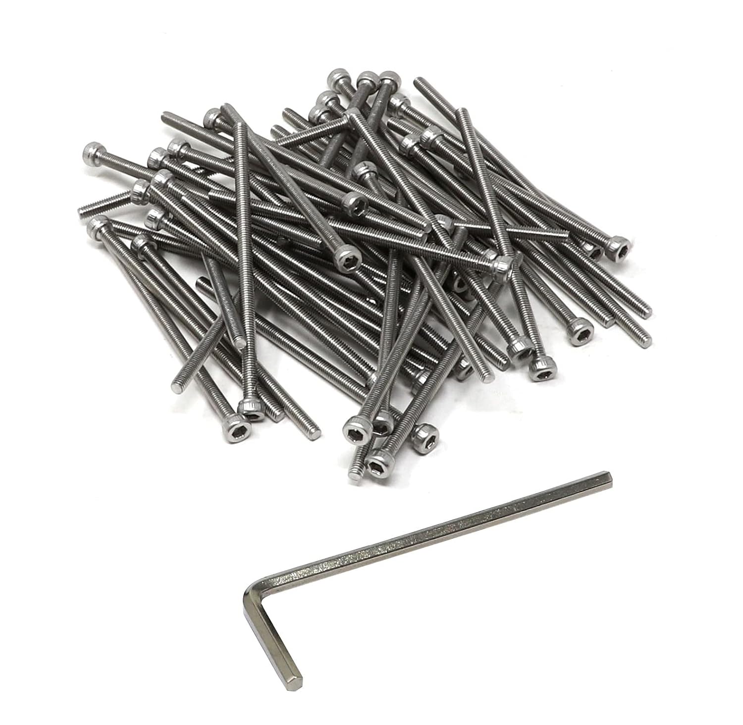 iexcell 20 Pcs M8 x 30/35/40/45/50 mm Stainless Steel 304 Hex Socket Head Cap Screws Bolts Assortment, Fully Threaded