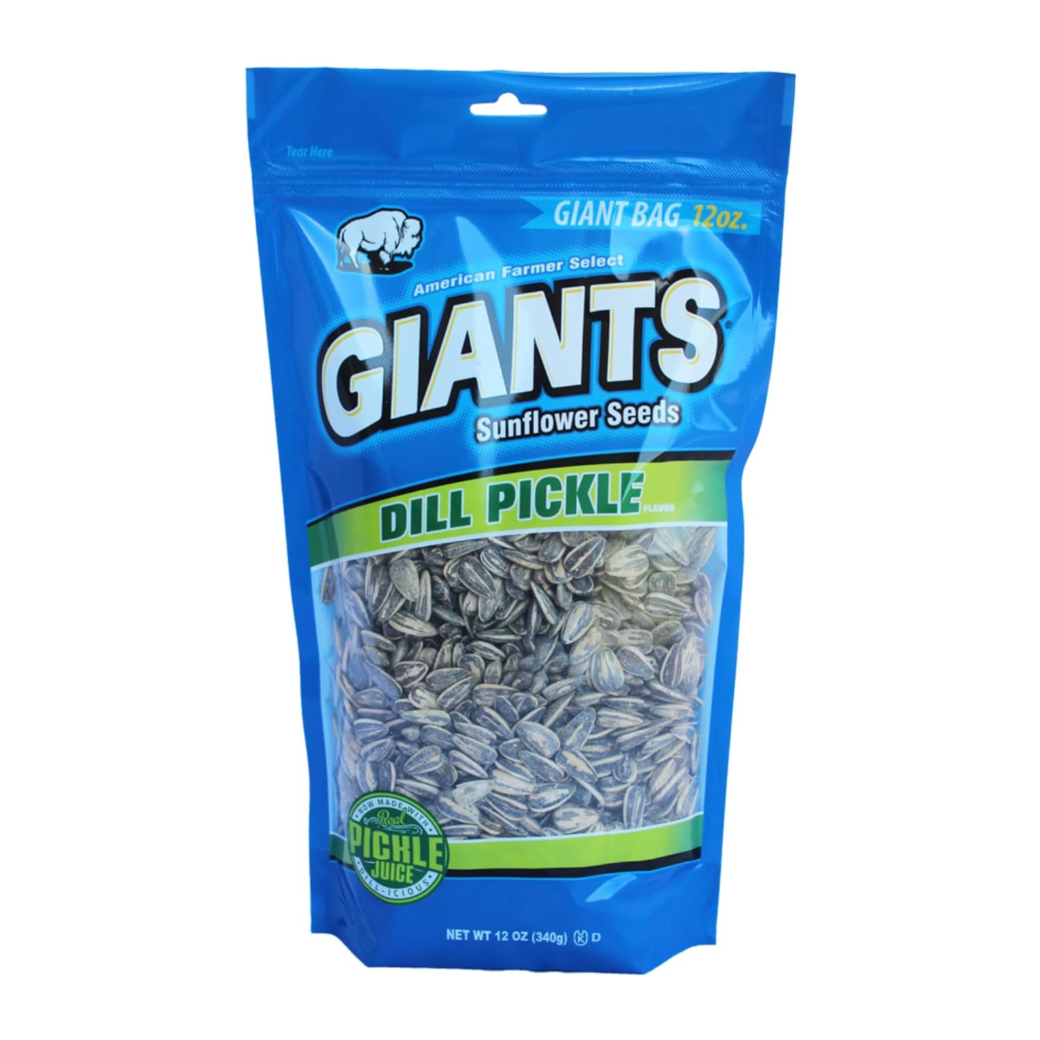 GIANTS Original Sunflower Seeds - Sunflower Seeds to Eat, Sunflower Seeds Bulk, Lightly Salted Sunflower Seeds for Eating, High Protein Snack - 5.75 oz Resealable Bags (Case of 12)