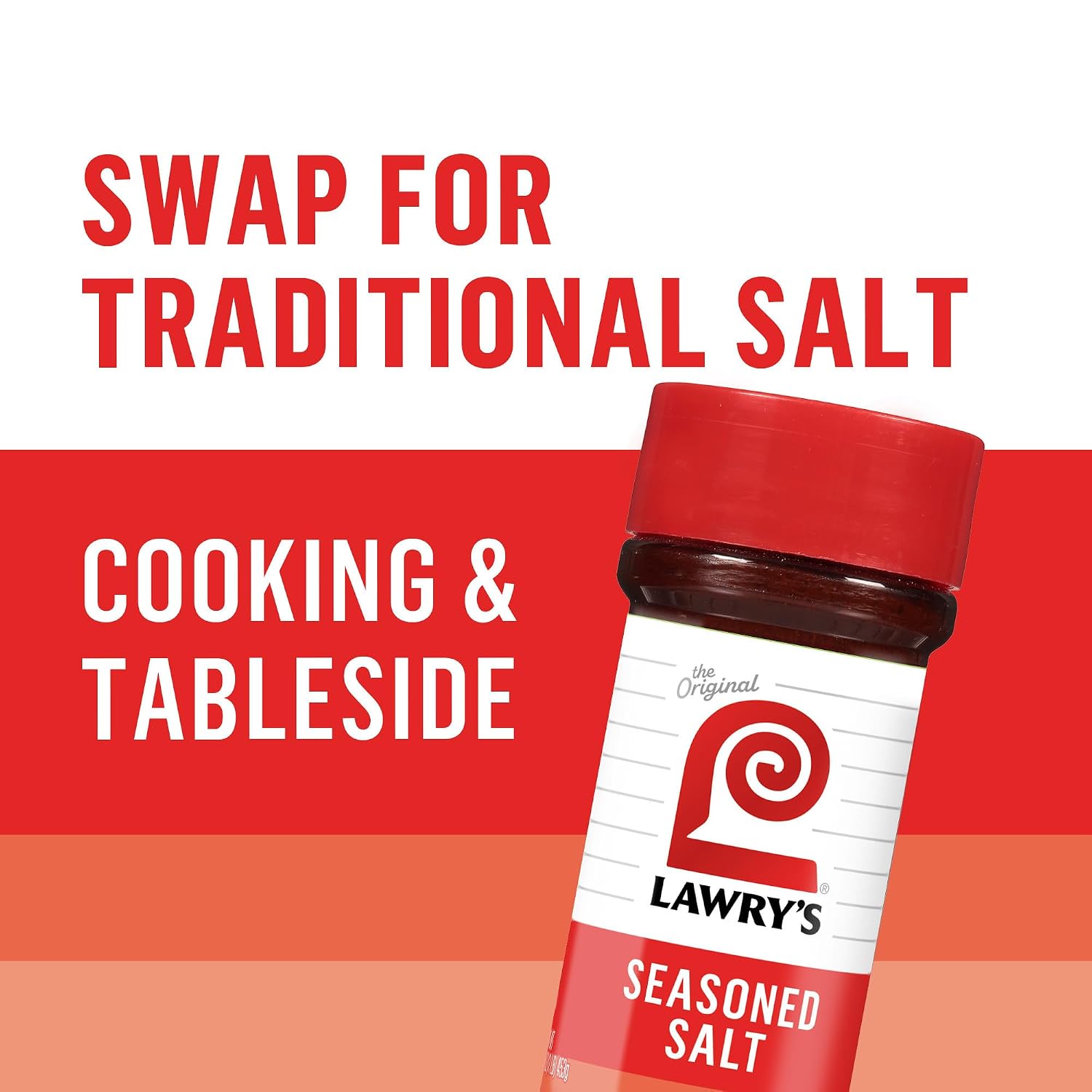 Lawry’s Seasoned Salt, No MSG Added, Kosher Certified, Staple, Versatile, All-Purpose Seasoning to Shake on Beef, Pork, or Poultry, 16 oz