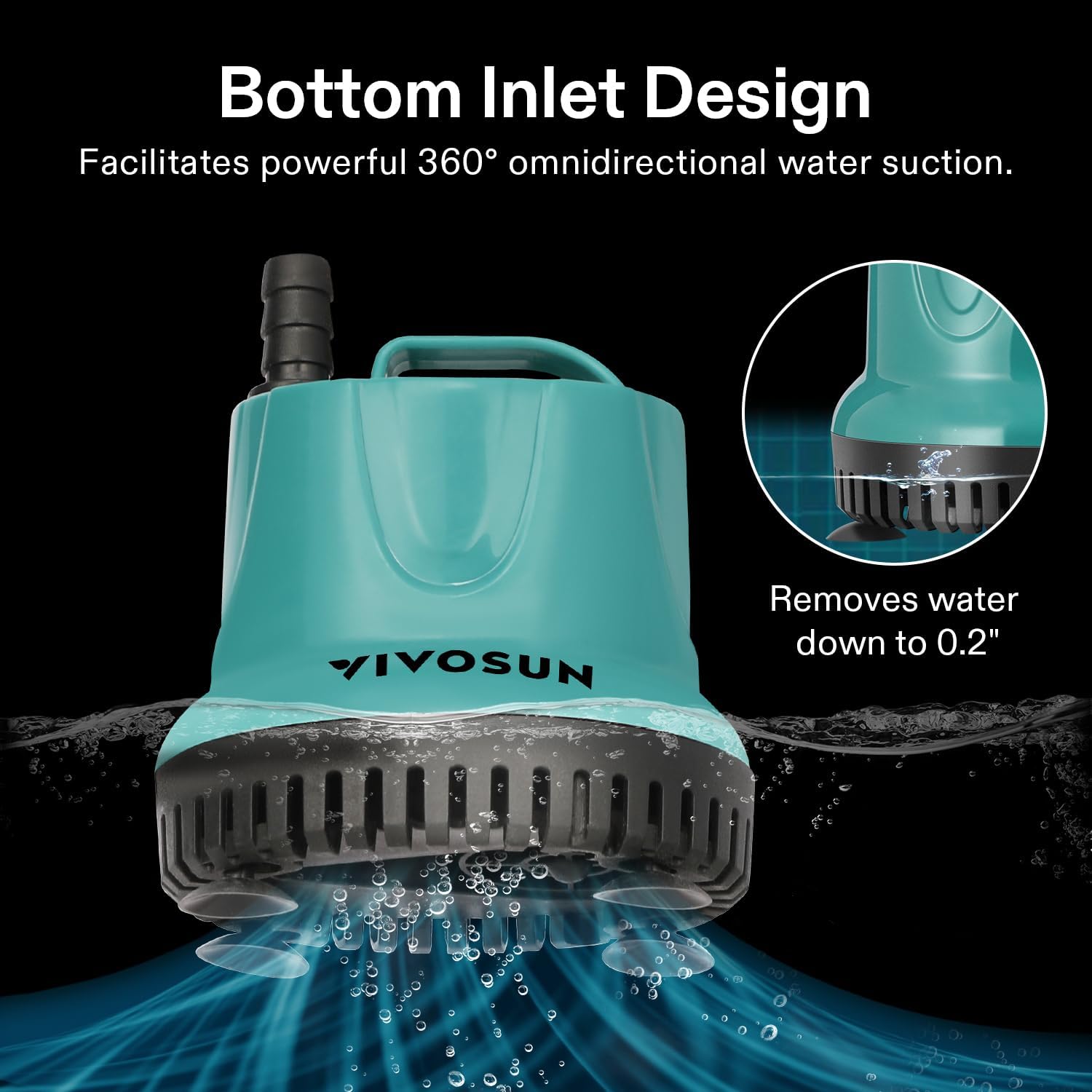 VIVOSUN 660GPH Sub Water Pump for Fish Tank, Pond, Aquarium, Hydroponics