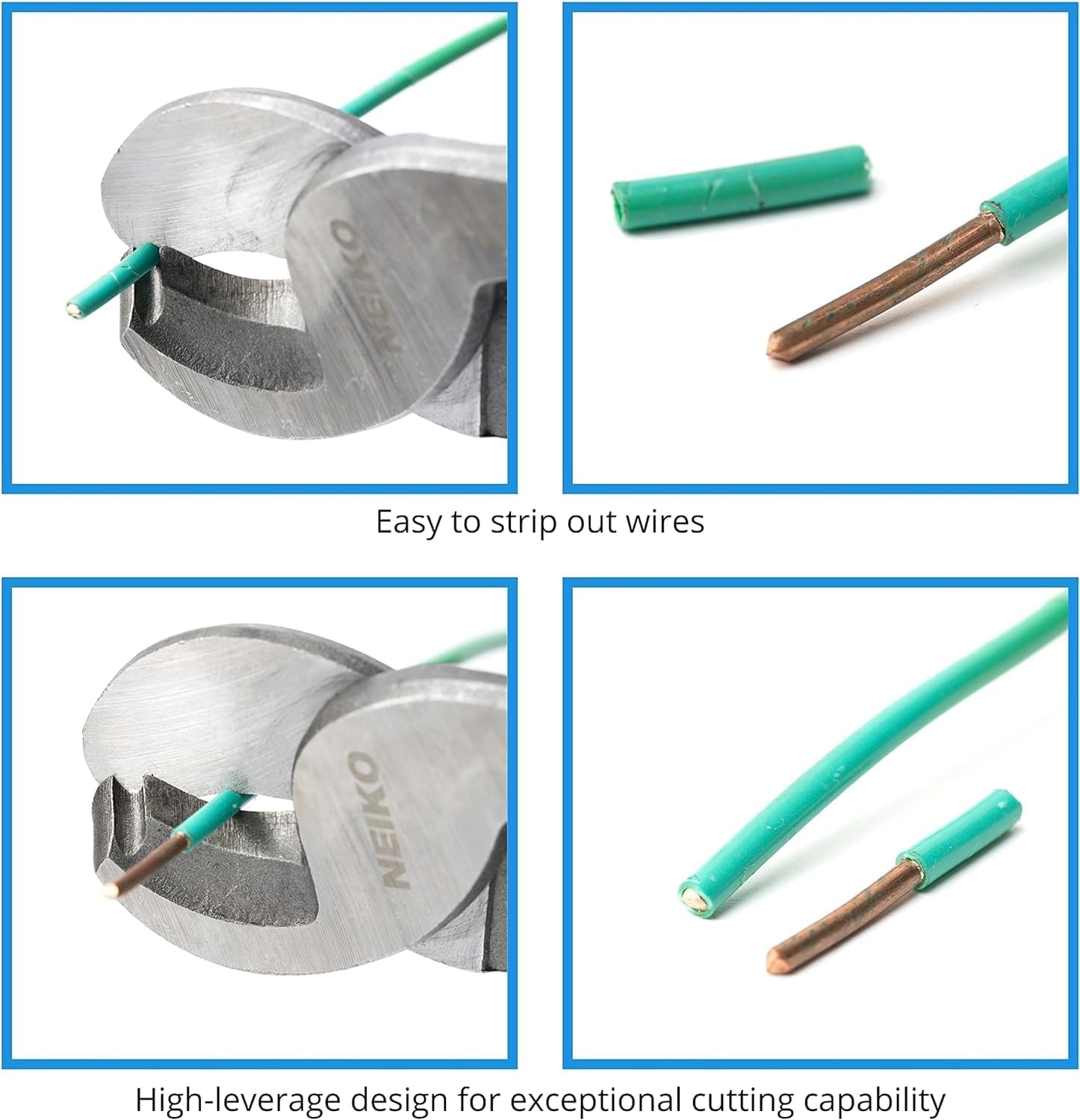 NEIKO 02037A Compact Wire Stripper | 4-in-1 Multi Purpose Electricians Pliers | Wire Crimper, Cutter and Gripper | 12-20 AWG Wire Service Tool | Crimps Insulated & Non-Insulated | Electrical Stripping