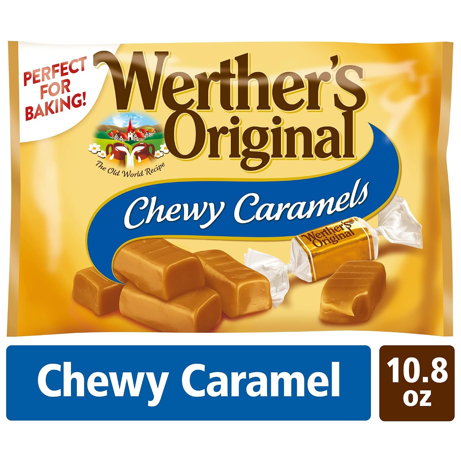 Werther's Original Caramel Coffee Hard Candy - Individually Wrapped Hard Candies for Halloween, Parties, or Snacks - 2.65 oz Bags (Pack of 3)