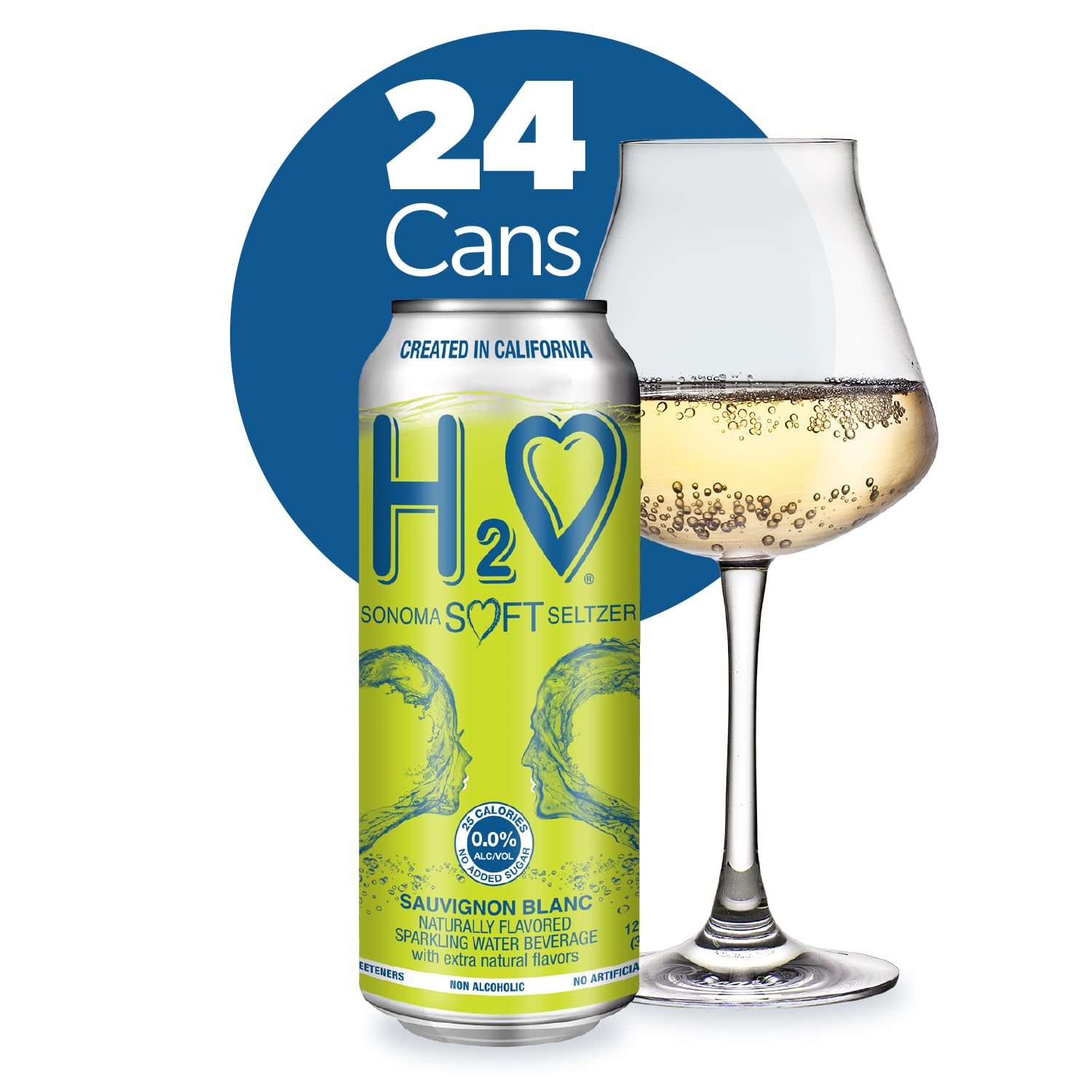 H2o - The Best Non Alcoholic Red Wine - Infused California Sparkling Refreshment, 0.0% Alcohol, (Pinot Noir, Pack of 4-12 Fl oz)