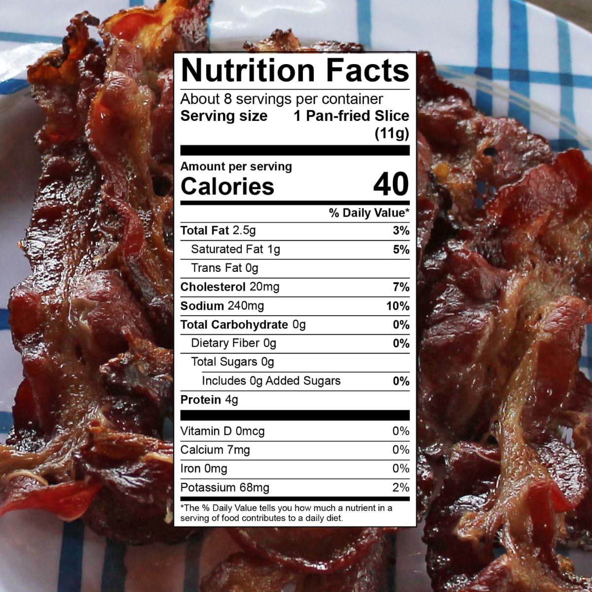 Wellshire Farms 8oz Uncured Smoked Beef Bacon – Made from Pasture-Raised Beef with No Antibiotics or Added Hormones, Bold Flavor and Ready to Serve
