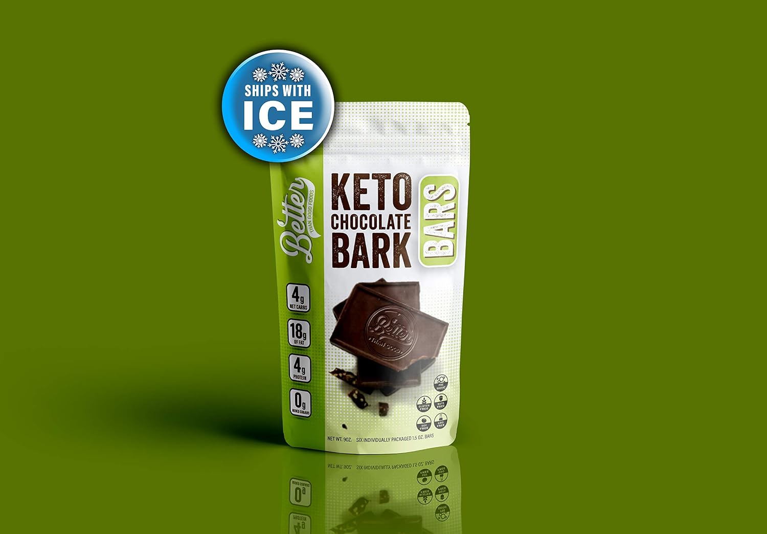 Better Than Good Chocolate Bark Bites, Sugar Free Candy Snack, 2-Pack