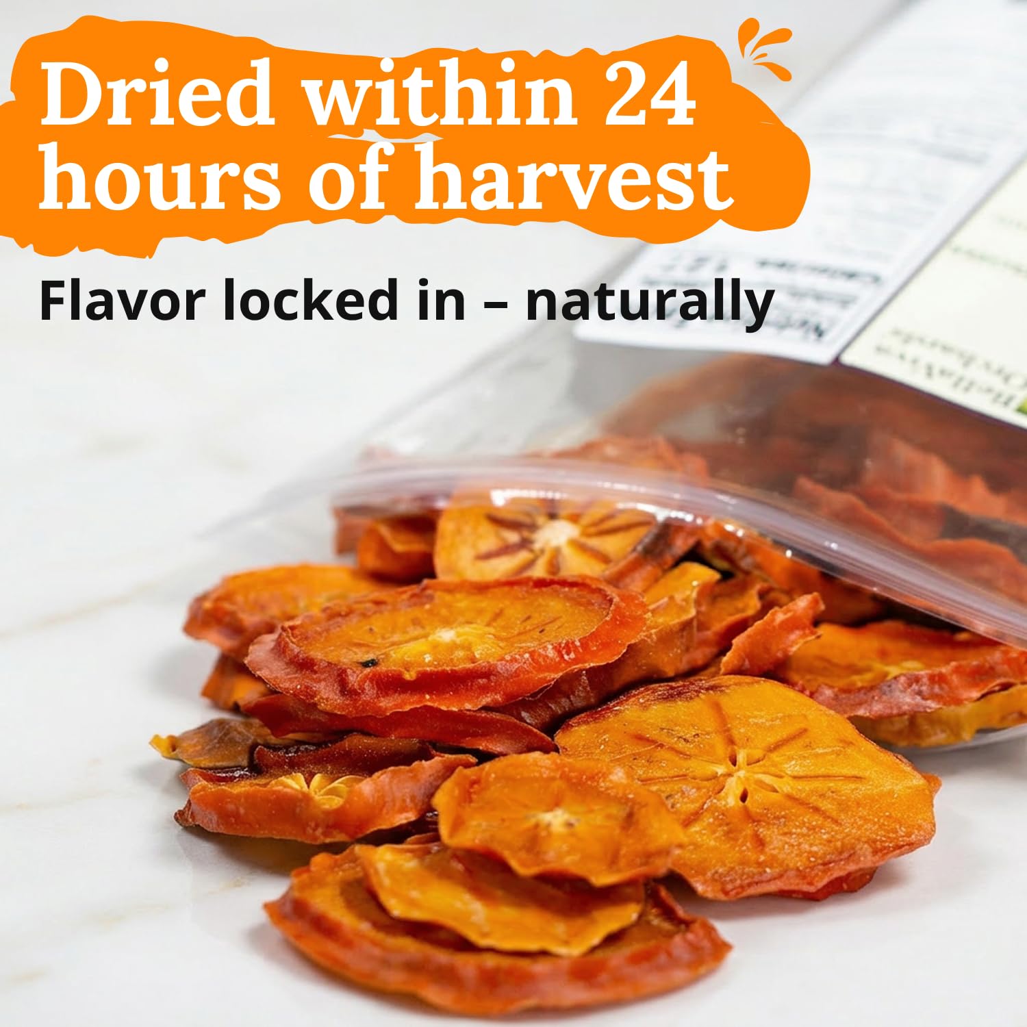 Bella Viva Dried Persimmons, 1 lb – Upcycled California Slices