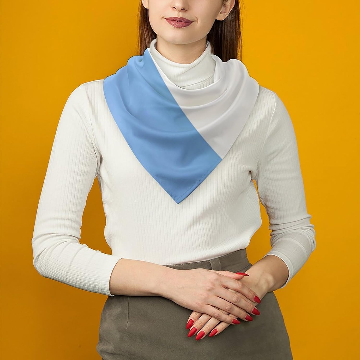 Flag Silk Scarf Head Hair Wraps Bandana Square Satin Head Scarf For Women