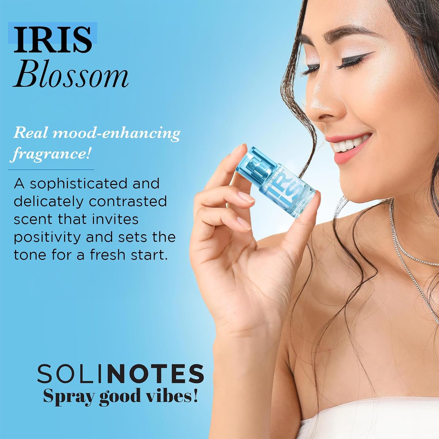 Solinotes Rose Eau de Parfum, Lychee & Magnolia, for Women & Men, 15ml