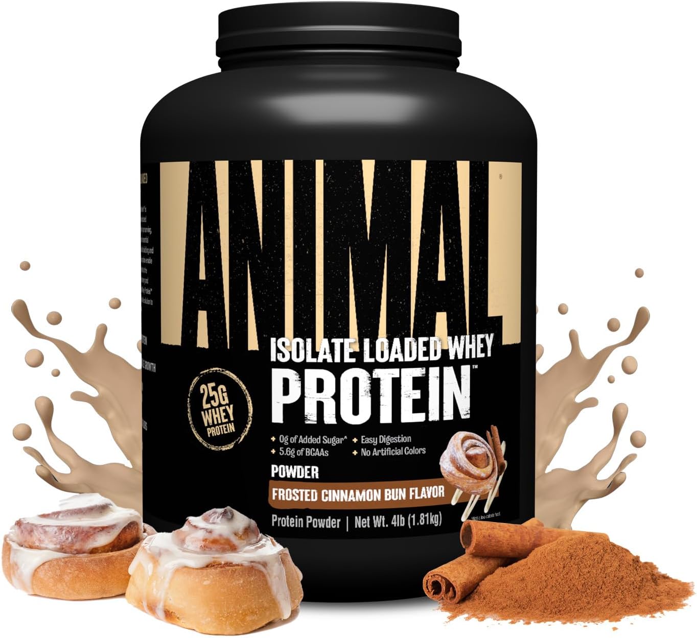 Animal Whey Isolate Protein Powder - Loaded for Pre & Post Workout Muscle Builder and Recovery with Digestive Enzymes for Men & Women - 25g Protein, Great Taste, Low Sugar - Chocolate 2 lbs
