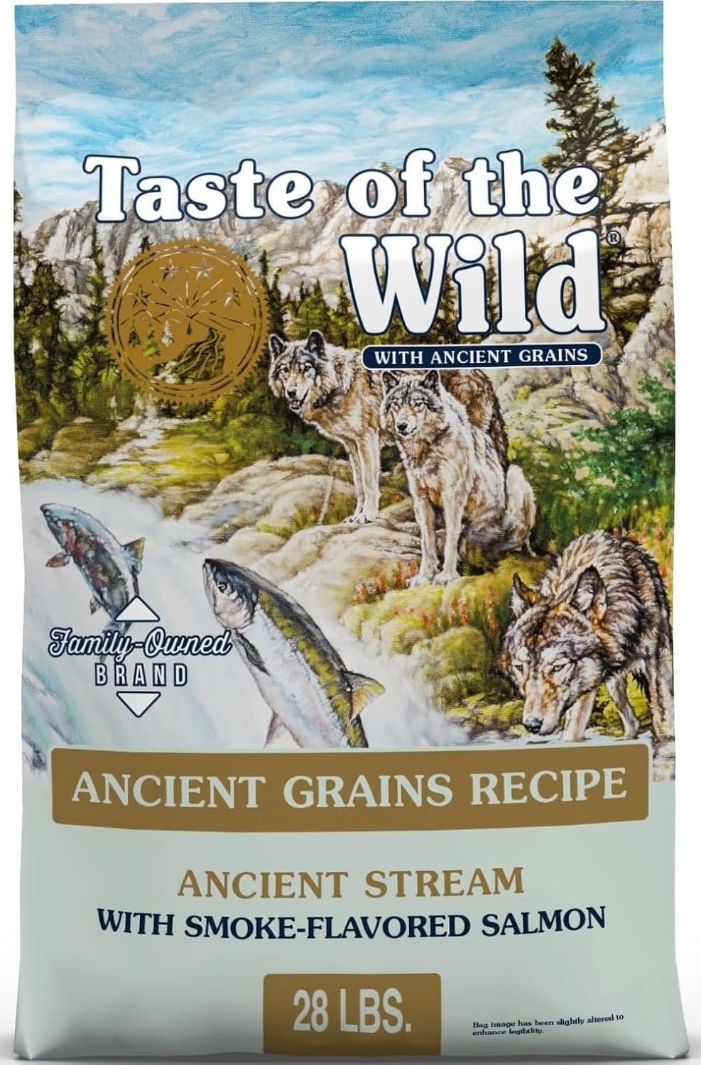 Taste of the Wild Ancient Stream Dry Dog Food, Smoke-Flavored Salmon, 5lb