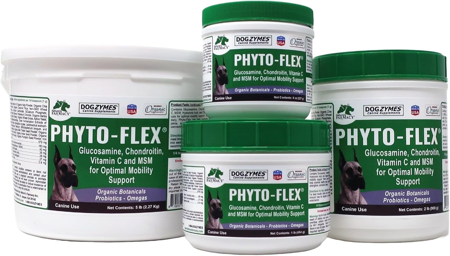 Dogzymes Phyto Flex - Glucosamine, Chondroitin, MSM and Hyaluronic Acid… (2 Pound)