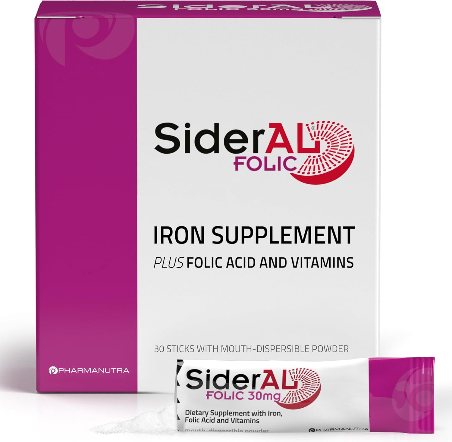 SiderAL Forte Sucrosomial Iron Supplement for Women and Men - Clinically Proven to Increase Levels without Side Effects, Gentle on Stomach