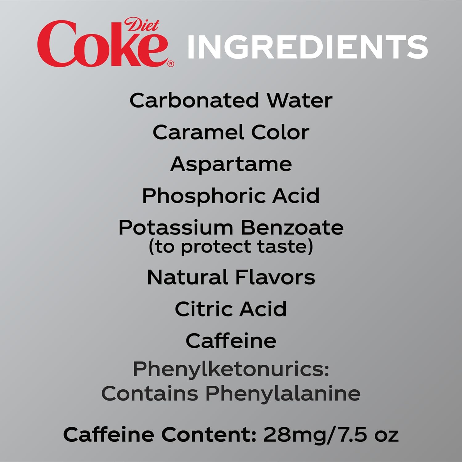 Diet Coke Soda Soft Drink Cans, 12 fl oz, 12 Pack | No sugar, no calories, 46 mg caffeine per can