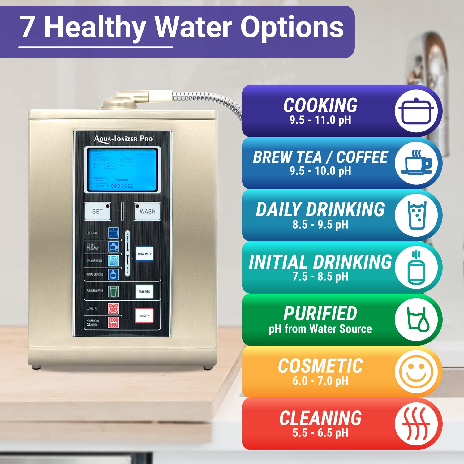 Aqua Ionizer Deluxe 7.5 Alkaline Water Ionizer