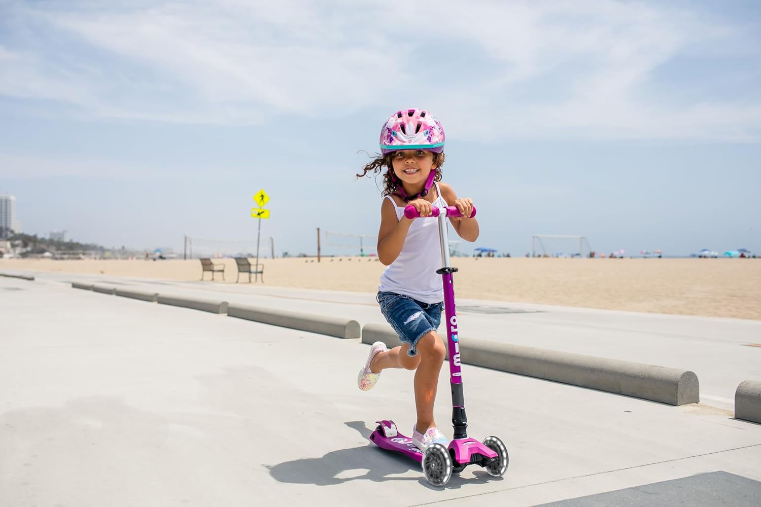 Micro Kickboard | Maxi Foldable LED Kids Scooter for Ages 5-12 | Children