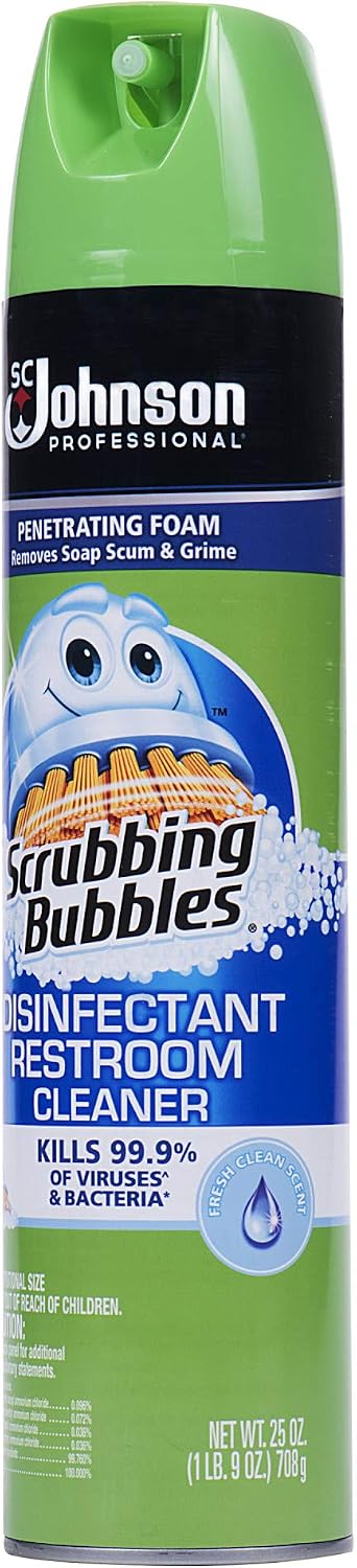 Scrubbing Bubbles Professional Disinfectant Restroom Cleaner, 25 Oz (Pack of 12)