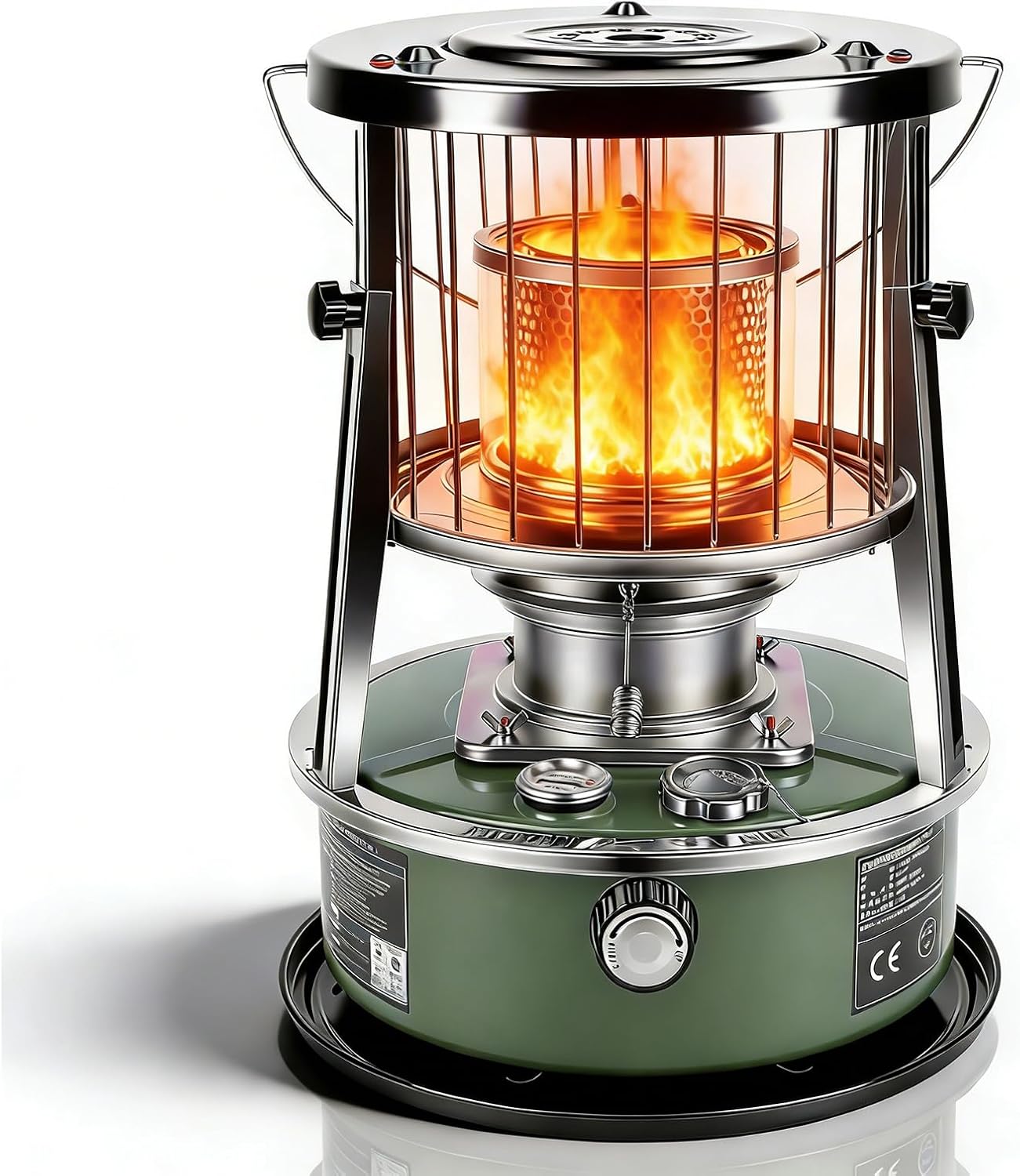Portable Kerosene Heater, 2 in 1 Stove Heater With Adjustable Height, 5.2L 20–25H Indoor Outdoor Kerosene Heater for Camping Garage Home Emergency