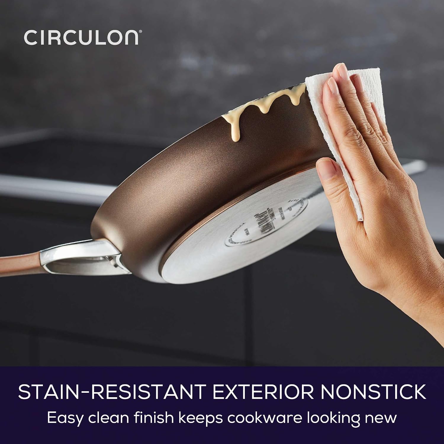 Circulon Symmetry Hard Anodized Nonstick Induction Frying Pan, 8.5-Inch Fry Pan, Black