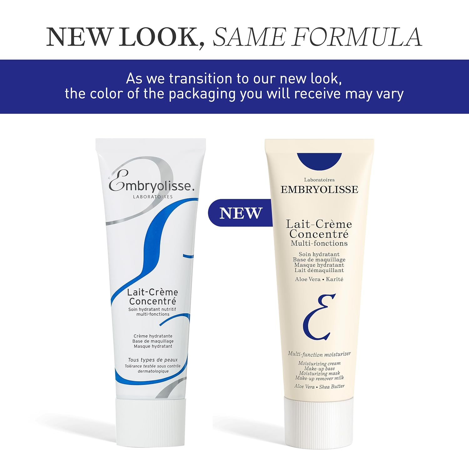 Embryolisse Lait-Crème Concentré Face Moisturizer and Makeup Primer, French Face Cream With Shea Butter & Aloe Vera