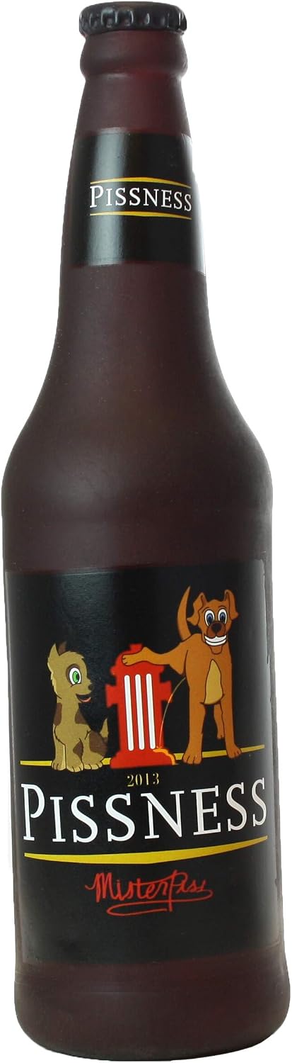 SILLY SQUEAKERS Tuffy Beer Bottle Dog Toy: Squeaky Dog Toy, Washable and Floats, Vinyl