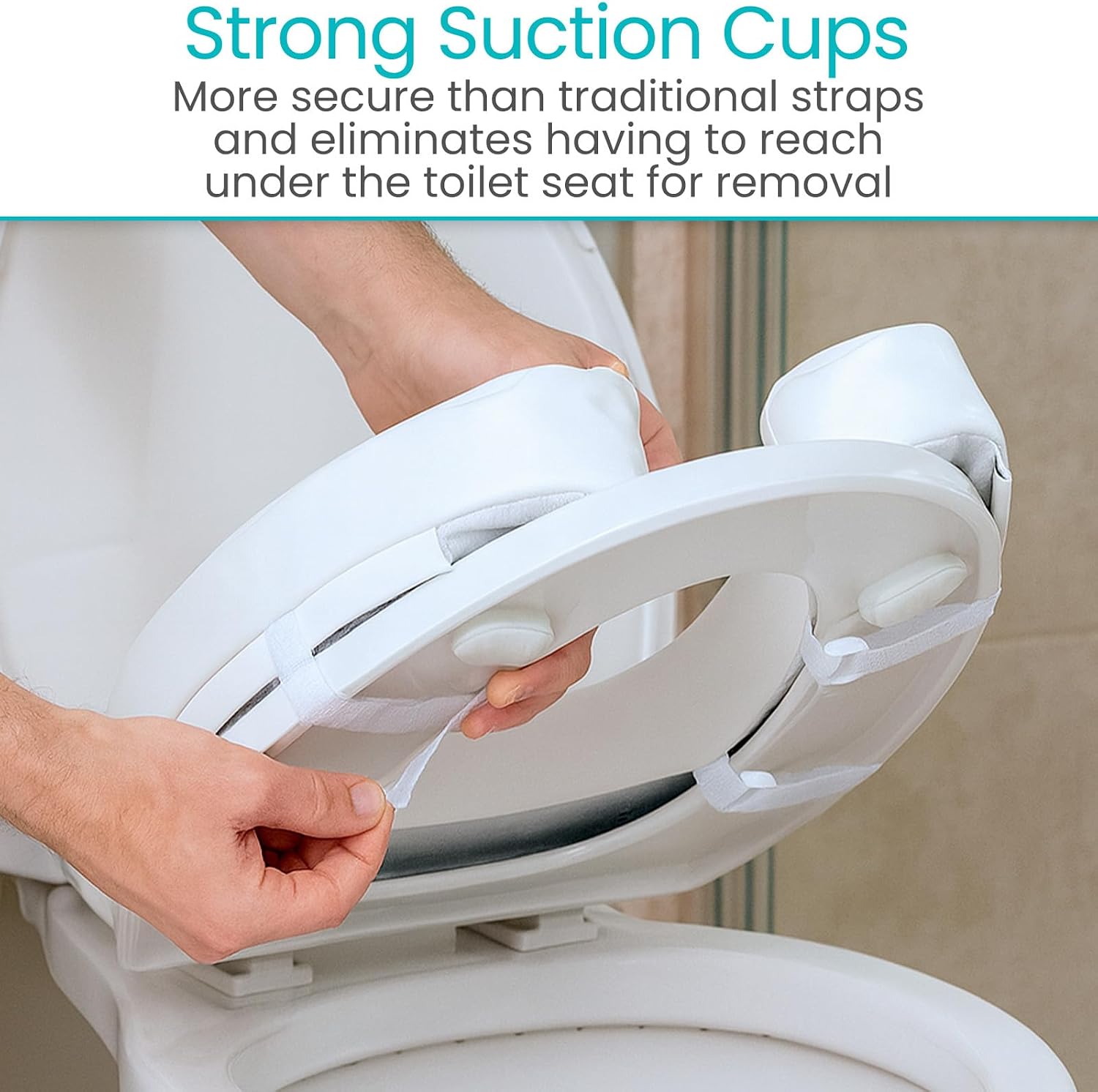Vive Toilet Seat Cushion (Soft Cushioned Foam) - Easy Clean Soft Padded