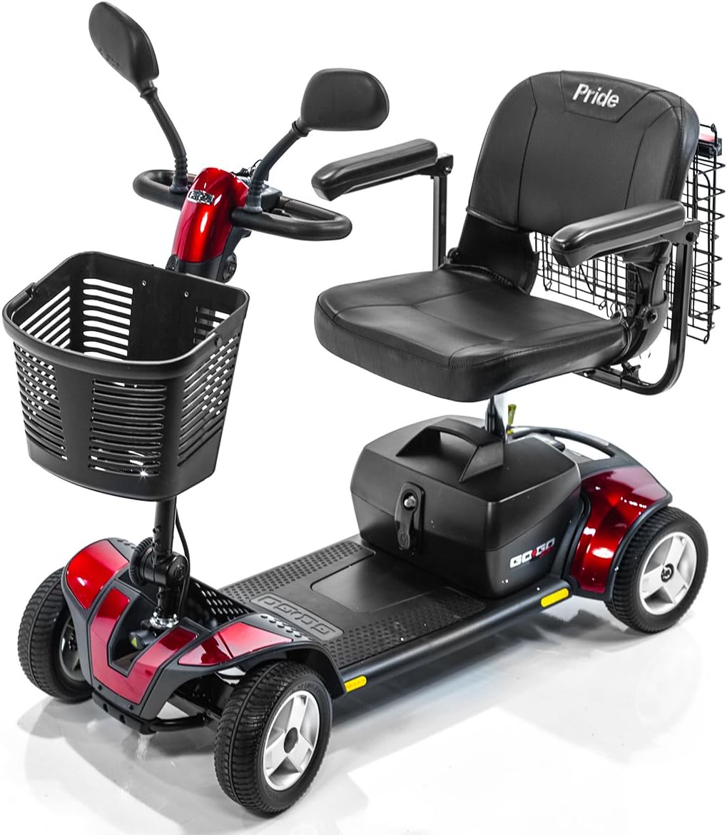 Pride Mobility Go-Go Sport 4-wheel Travel Pride Electric Scooter+ Rear Basket