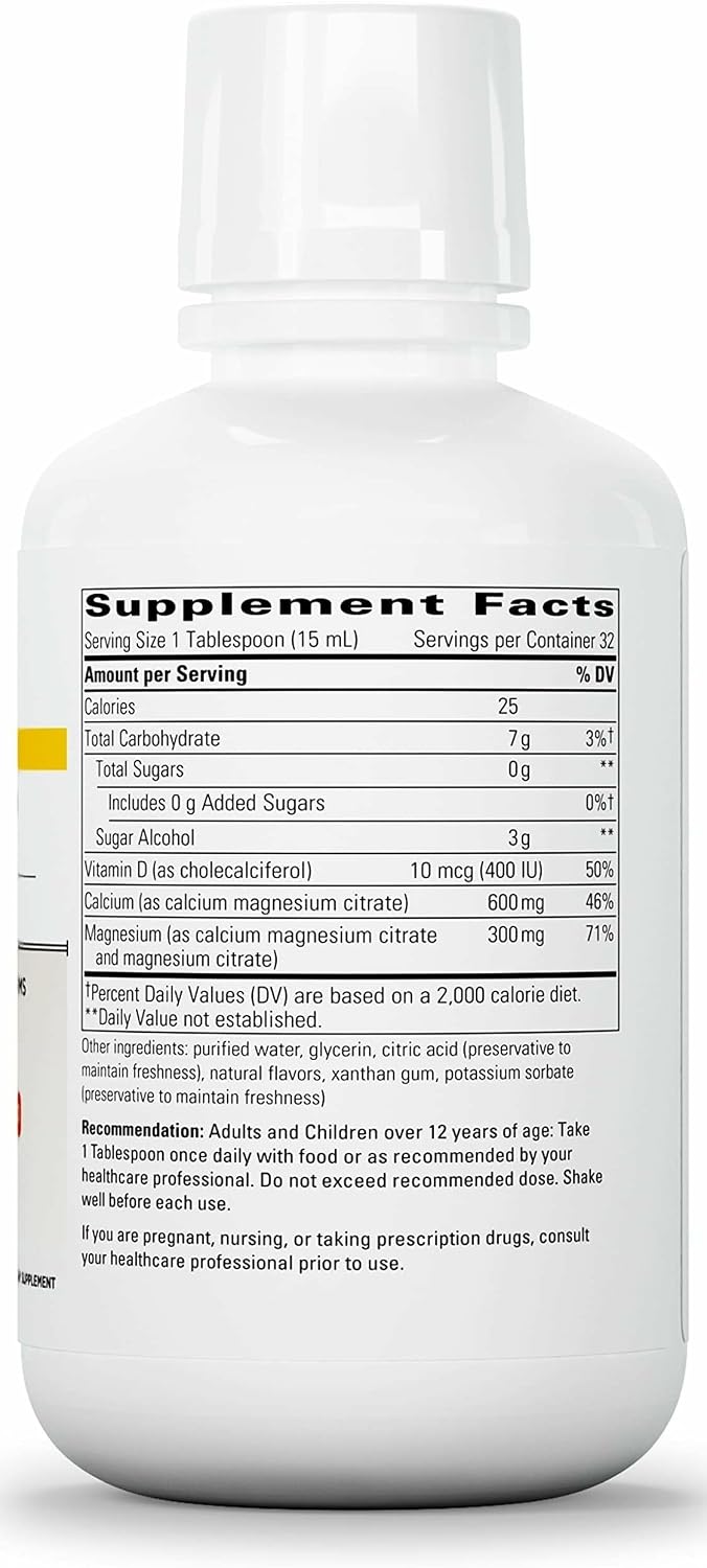 Integrative Therapeutics Liquid Calcium Magnesium 2:1 - Supplement for Bone Support* - Delicious Formula - Does Not Contain Sugar