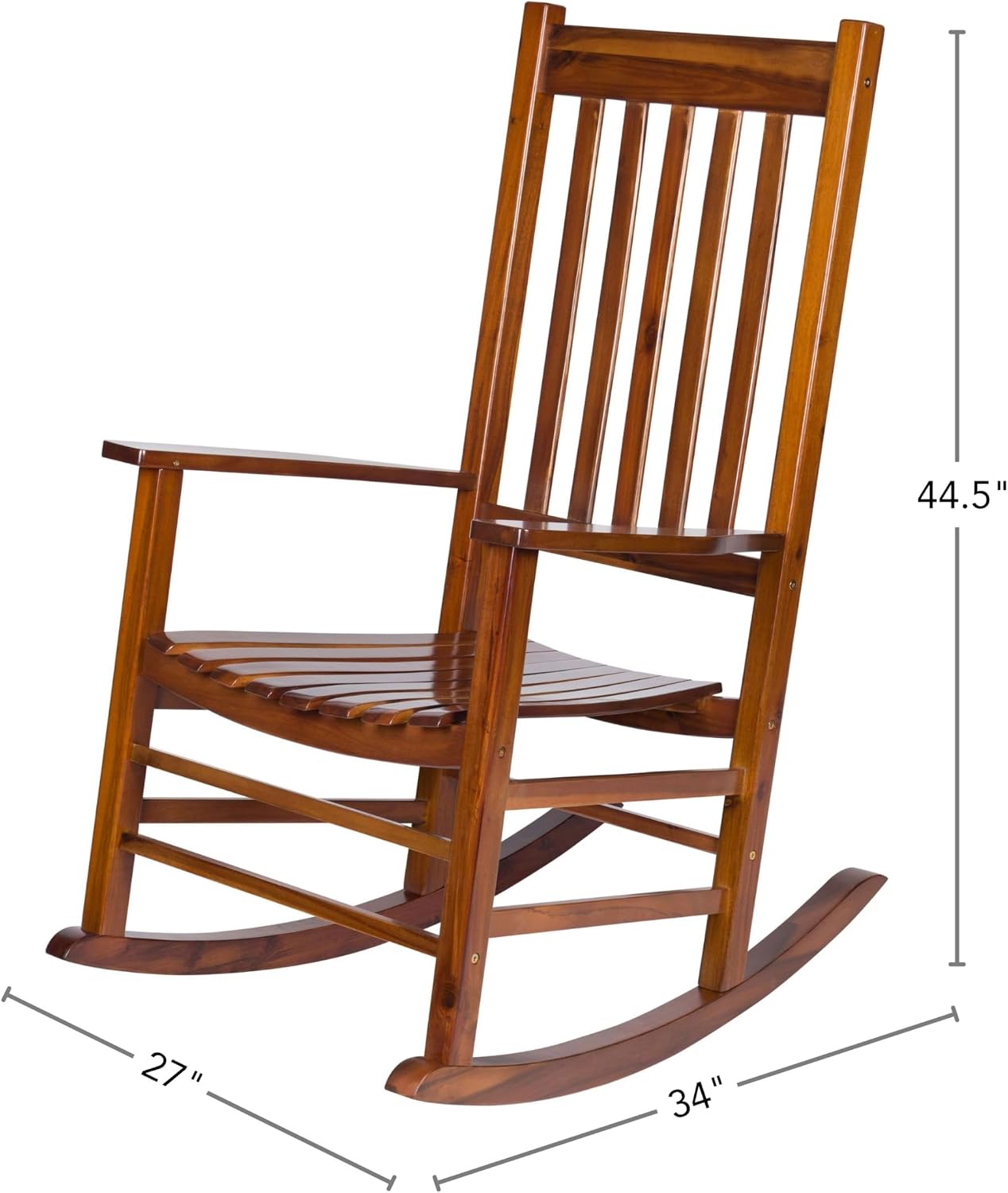 Shine Company 4332WT Vermont Porch Rocker, White (2nd Gen)
