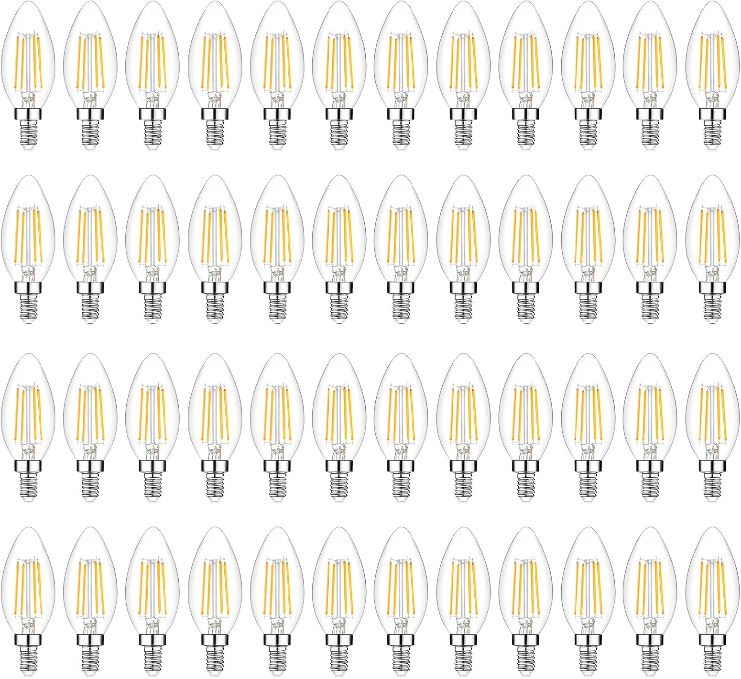 BesLowe 12-Pack Dimmable E12 LED Candelabra Bulbs 60W Equivalent, 2700K
