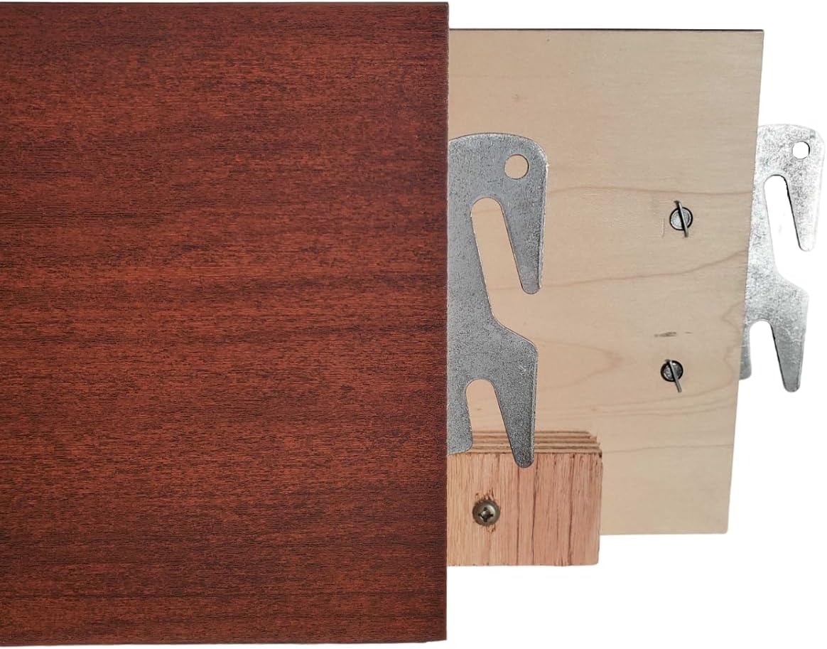 Heavy-Duty Hook-On 82" x 6" Replacement Queen/King Wood Bed Side Rails, Bed Frame (Medium Finish)