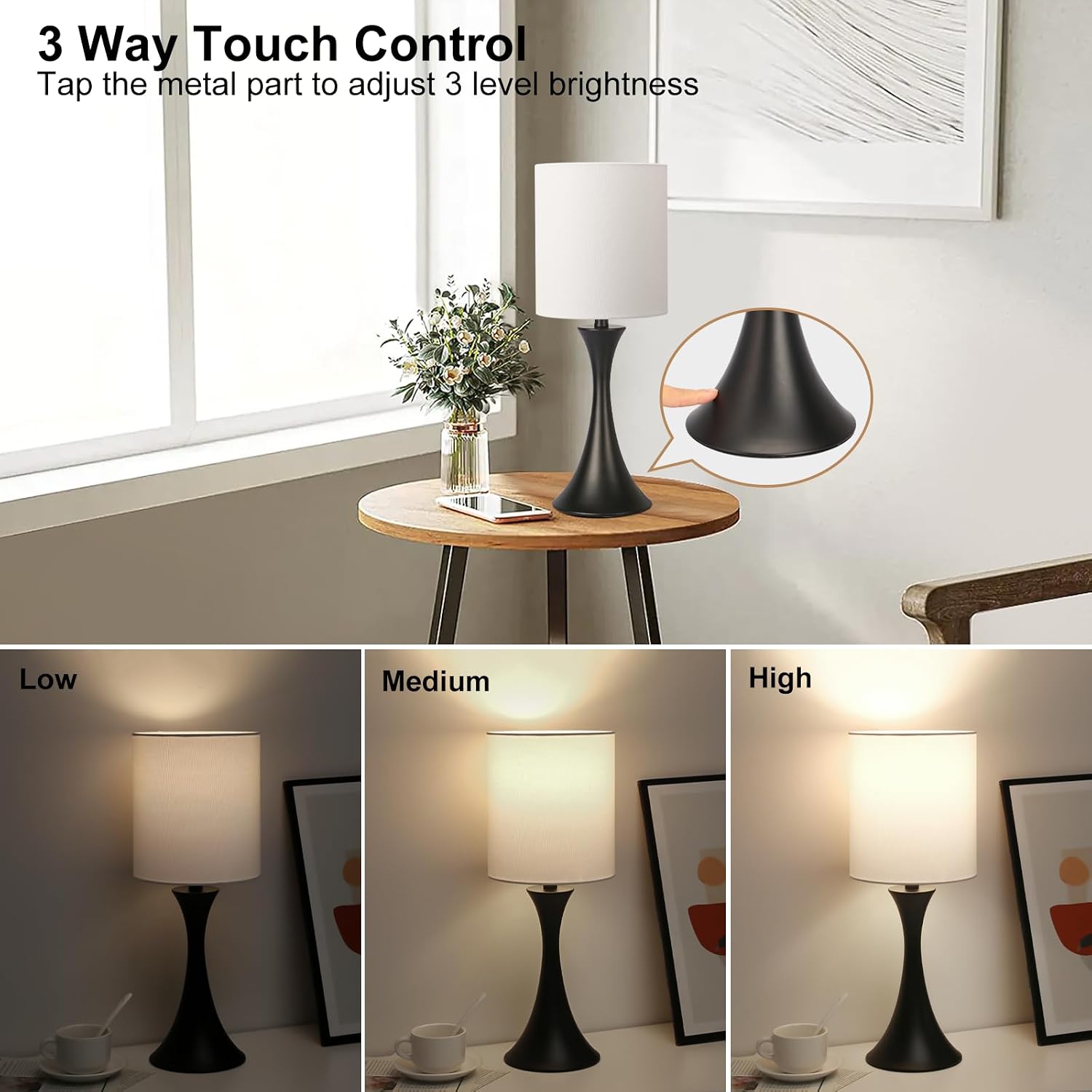 3 Way Touch Control Table Lamp