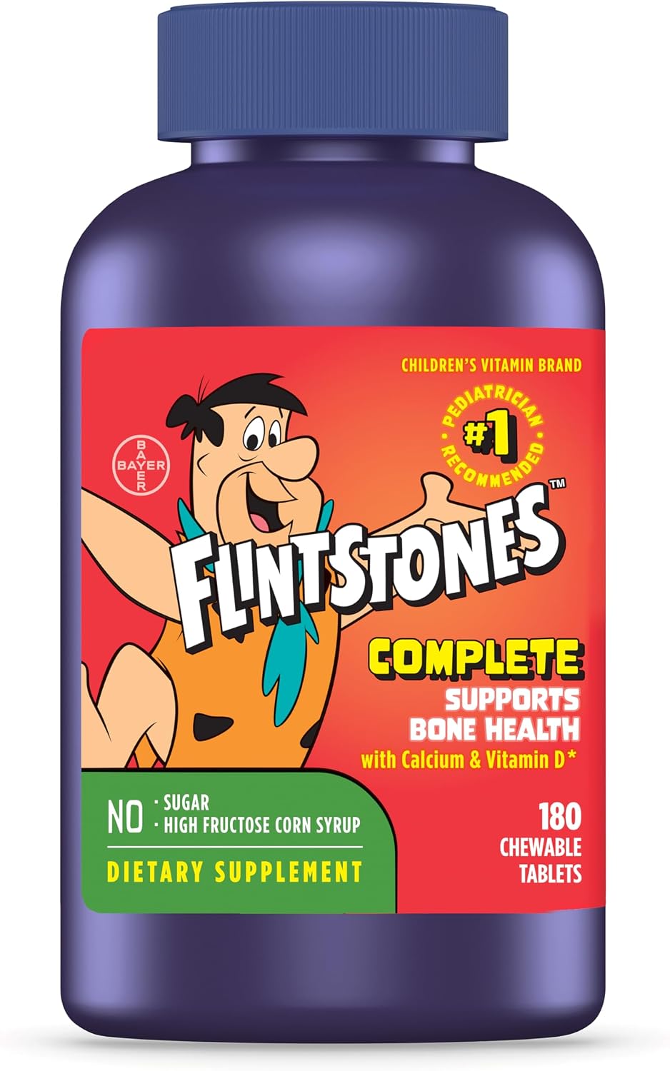 Flintstones Vitamins Chewable Kids Vitamins, Complete Multivitamin for Kids and Toddlers with Iron, Calcium, Vitamin C, Vitamin D & more
