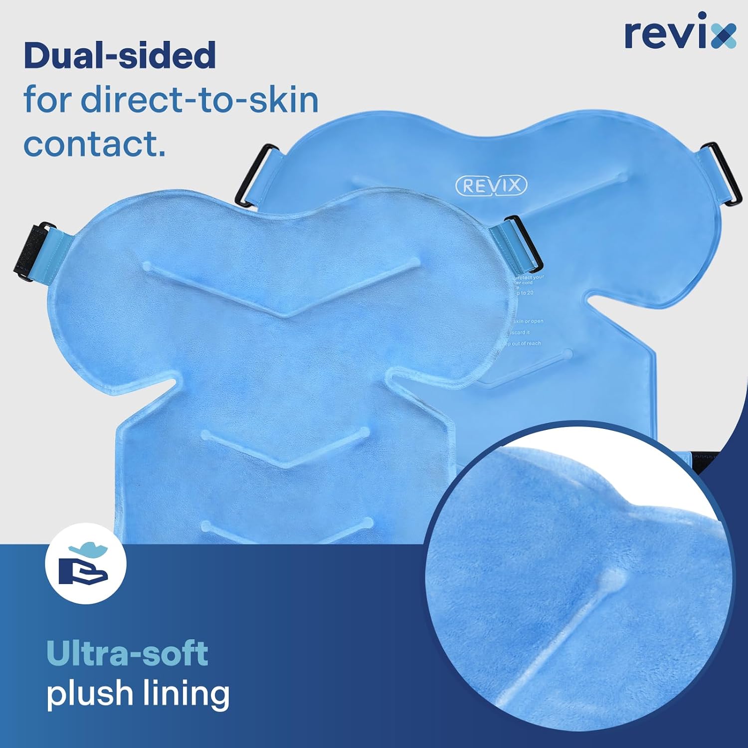 REVIX Shoulder Ice Pack Wrap for Rotator Cuff, Reusable Gel Cold Pack