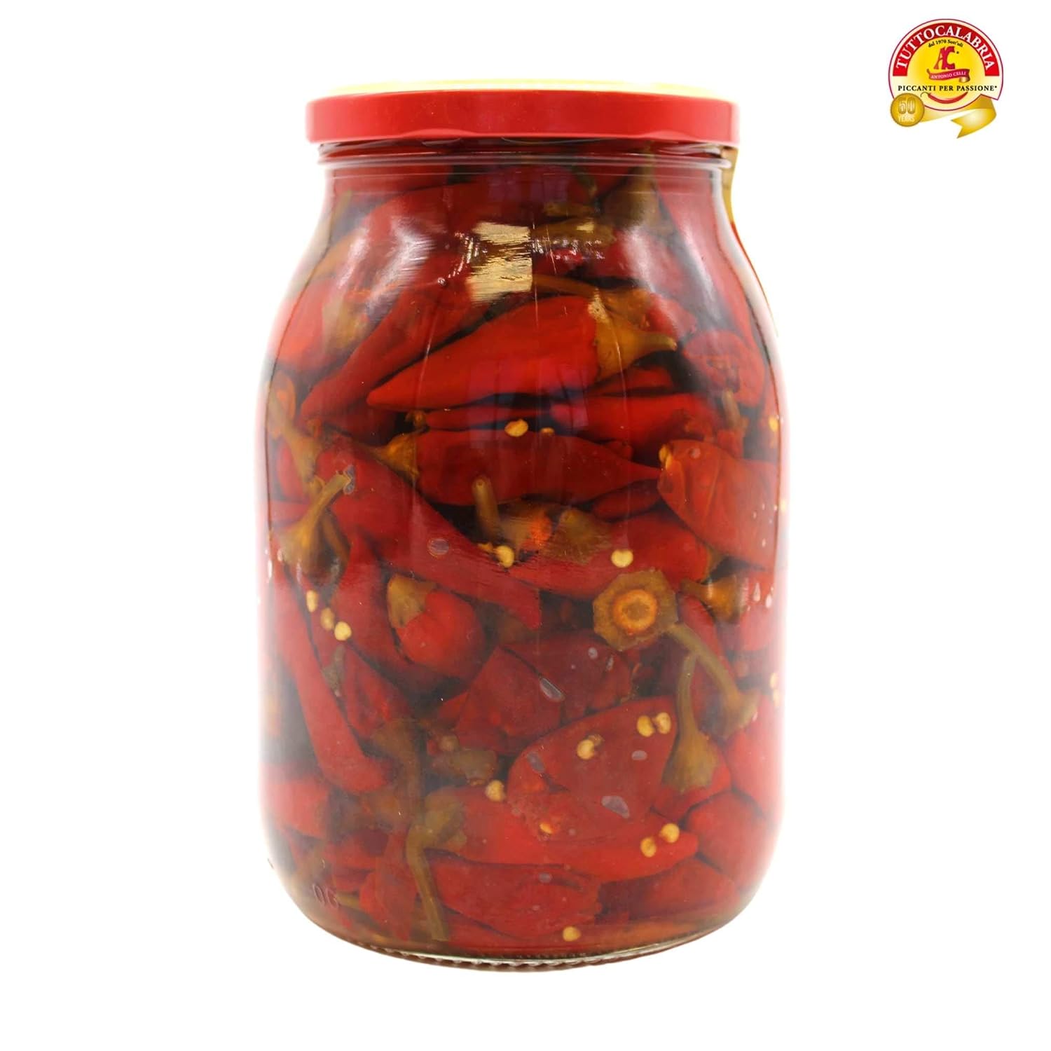 TUTTOCALABRIA Whole Calabrian Chili Peppers in Oil, Club Pack