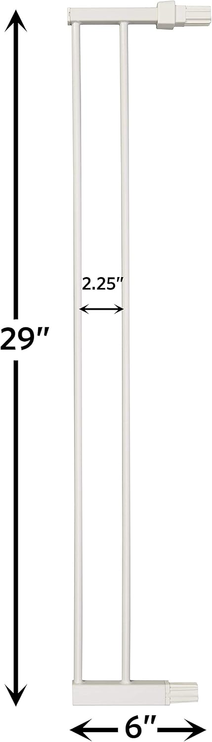 MidWest Homes for Pets Steel Pet Gate Extension; Pet Gate Extension Measures 6' Wide x 39' High in Soft White (Fits MW Model # 2939SW)