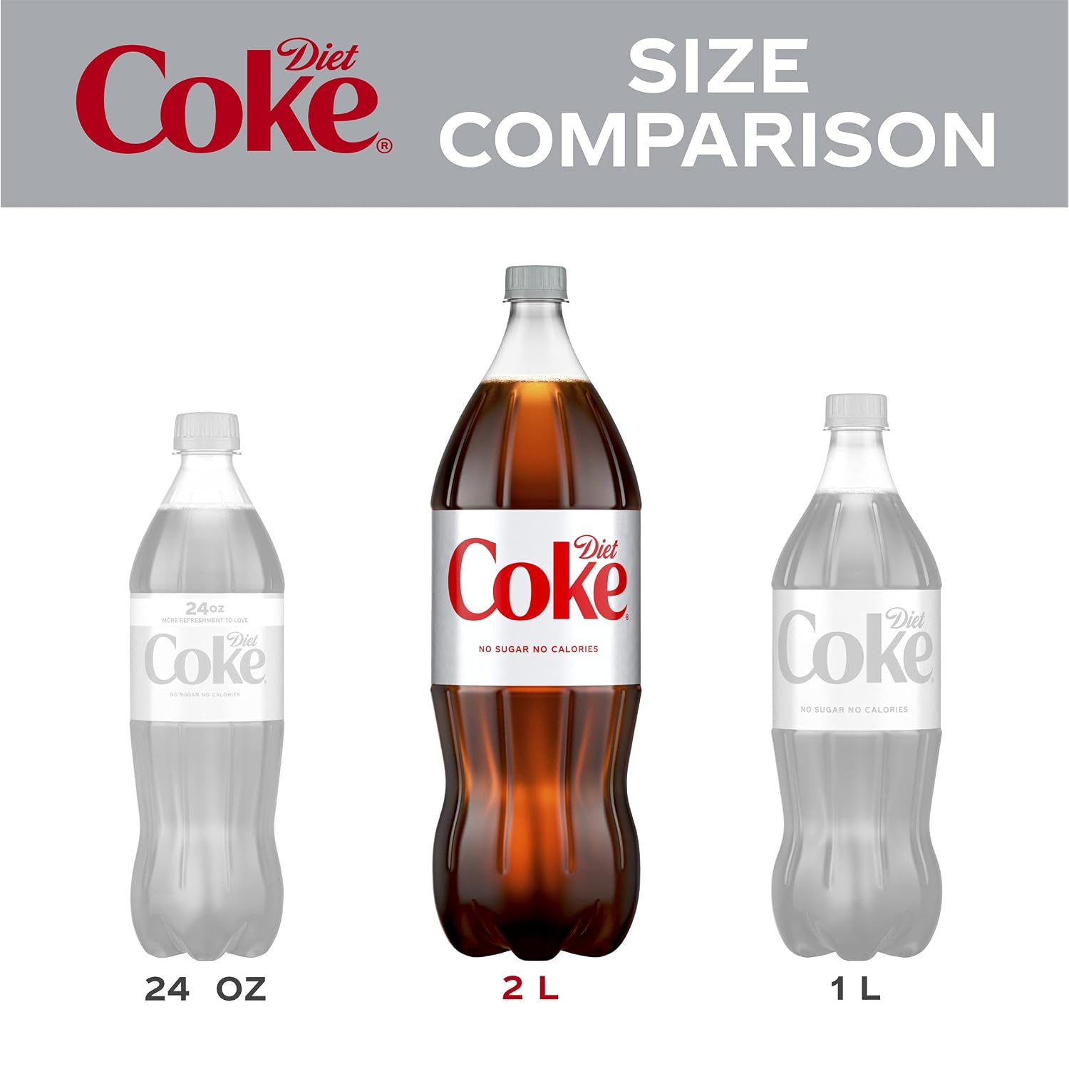 Diet Coke Soda Soft Drink Bottles, 12 fl oz, 8 Pack | No sugar, no calories, 46 mg caffeine per bottle