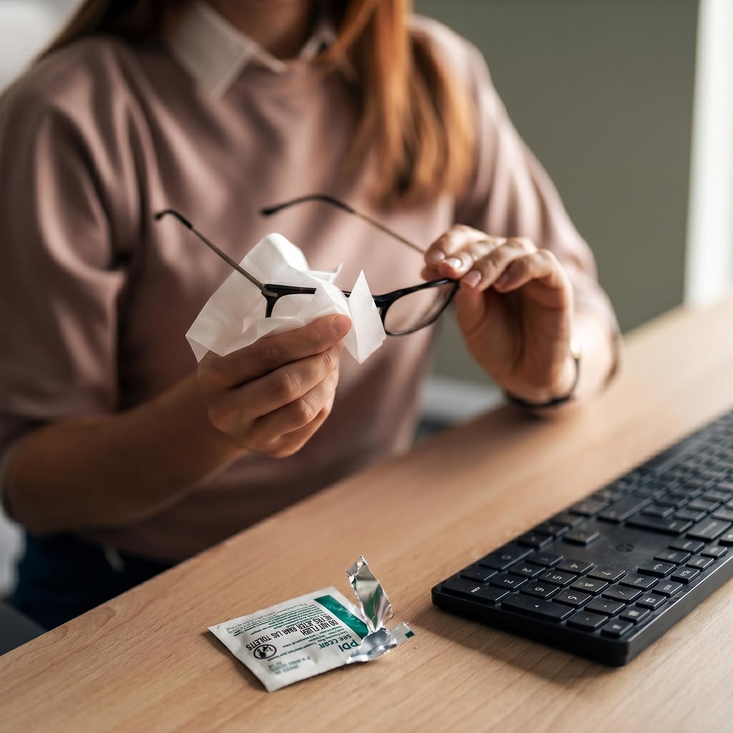 PDI See Clear Lens Cleaning Wipes, Non-Streaking & Anti-Static for Glasses, Eyeglasses, Loupes & Safety Eyewear