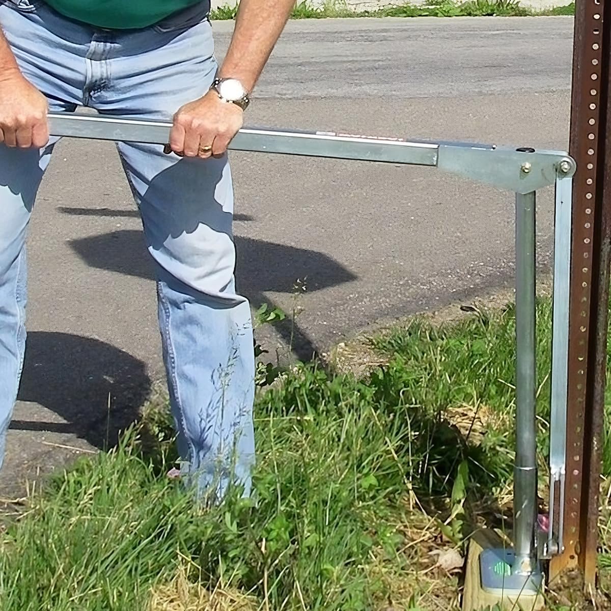 JACKJAW 300 U-Channel Sign Post Puller - Fast, Easy & Safe Removal for U-Channel Sign Posts, T Posts, and Ground Rods Ideal for Road Signs and More.