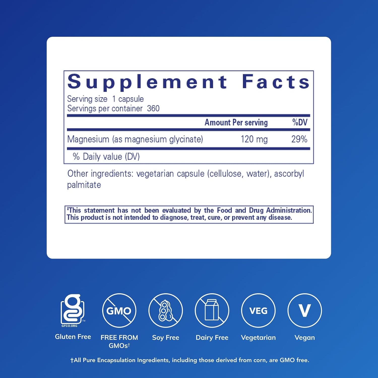 Pure Encapsulations Magnesium (Glycinate) - Supplement to Support Stress Relief, Sleep, Heart Health, Nerves, Muscles, and Metabolism* - with Magnesium Glycinate - 360 Capsules | Supplement to Support Stress Relief, Sleep, Heart Health, Nerves, Muscles,…